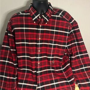 Tommy Hilfiger Red and Black Plaid Shirt